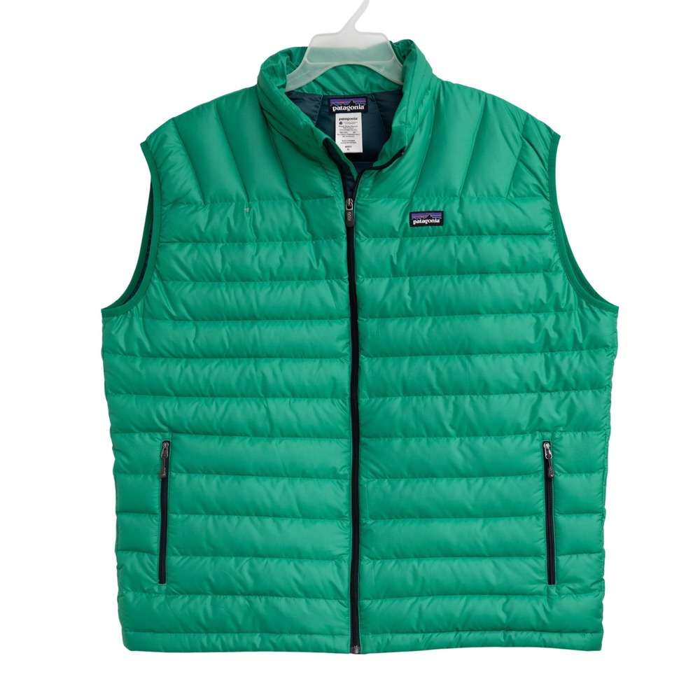 Patagonia Mens XL Puffer Vest Green‎ NWOT Full Zip GorpCore Outdoor Activewear